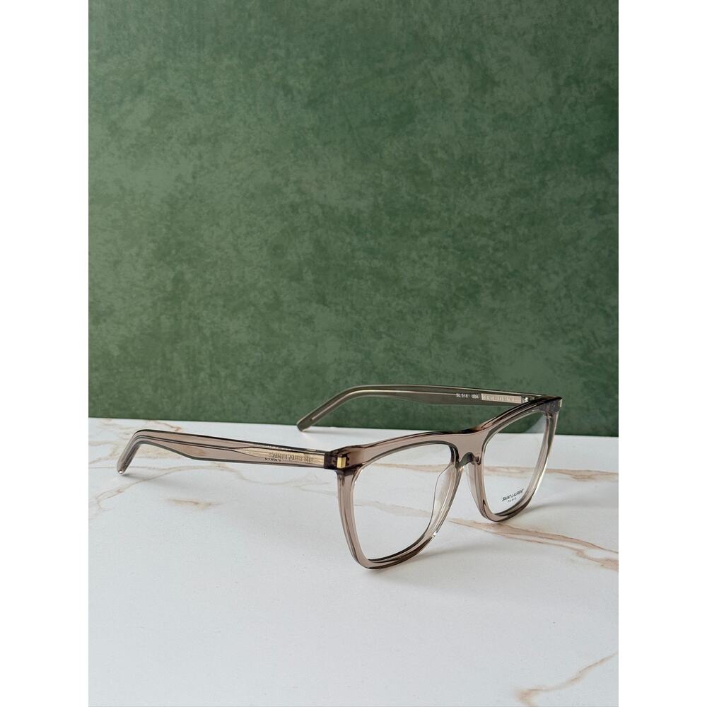 NEW Saint Laurent SL518 Transparent Beige Eyeglasses Frames - Picture 7 of 8